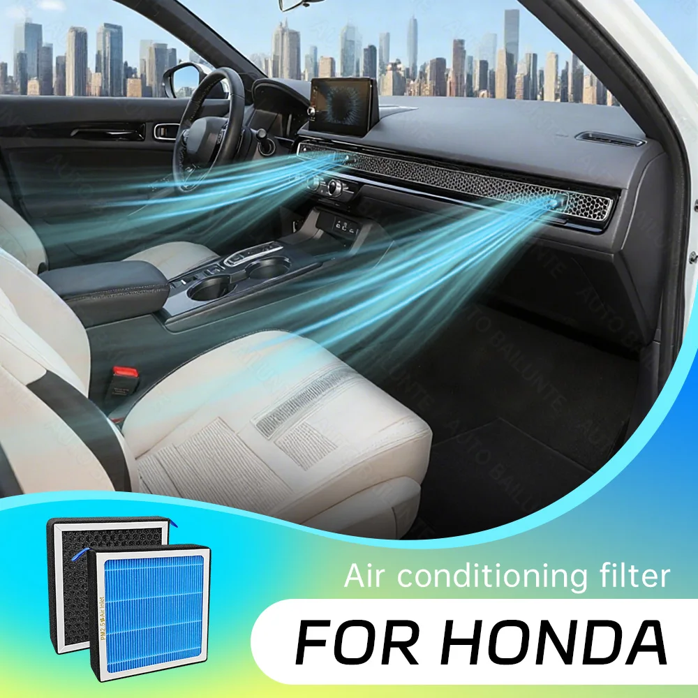 

1 шт. для Honda Civic 2016-2018 2019 2020 2021 2022 2023 2024 автомобильный воздушный фильтр, сменный комплект для кондиционера, аксессуары для салона автомобиля