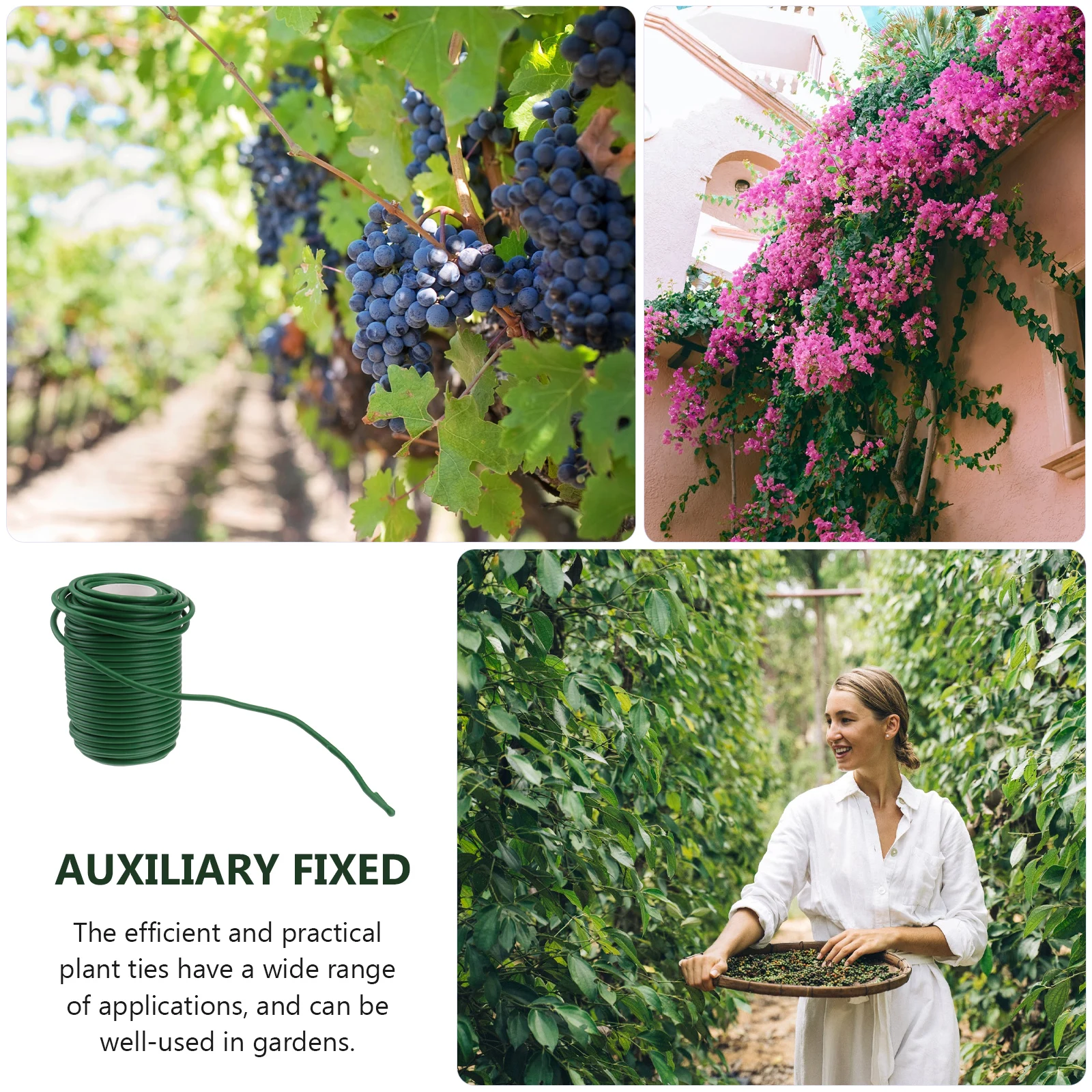 

1 Roll Plant Cable Tie Strong Gardening Fixing Wire Flexible Plant Branch Wrap Cable Vine Fastener Garden Fixing Tie