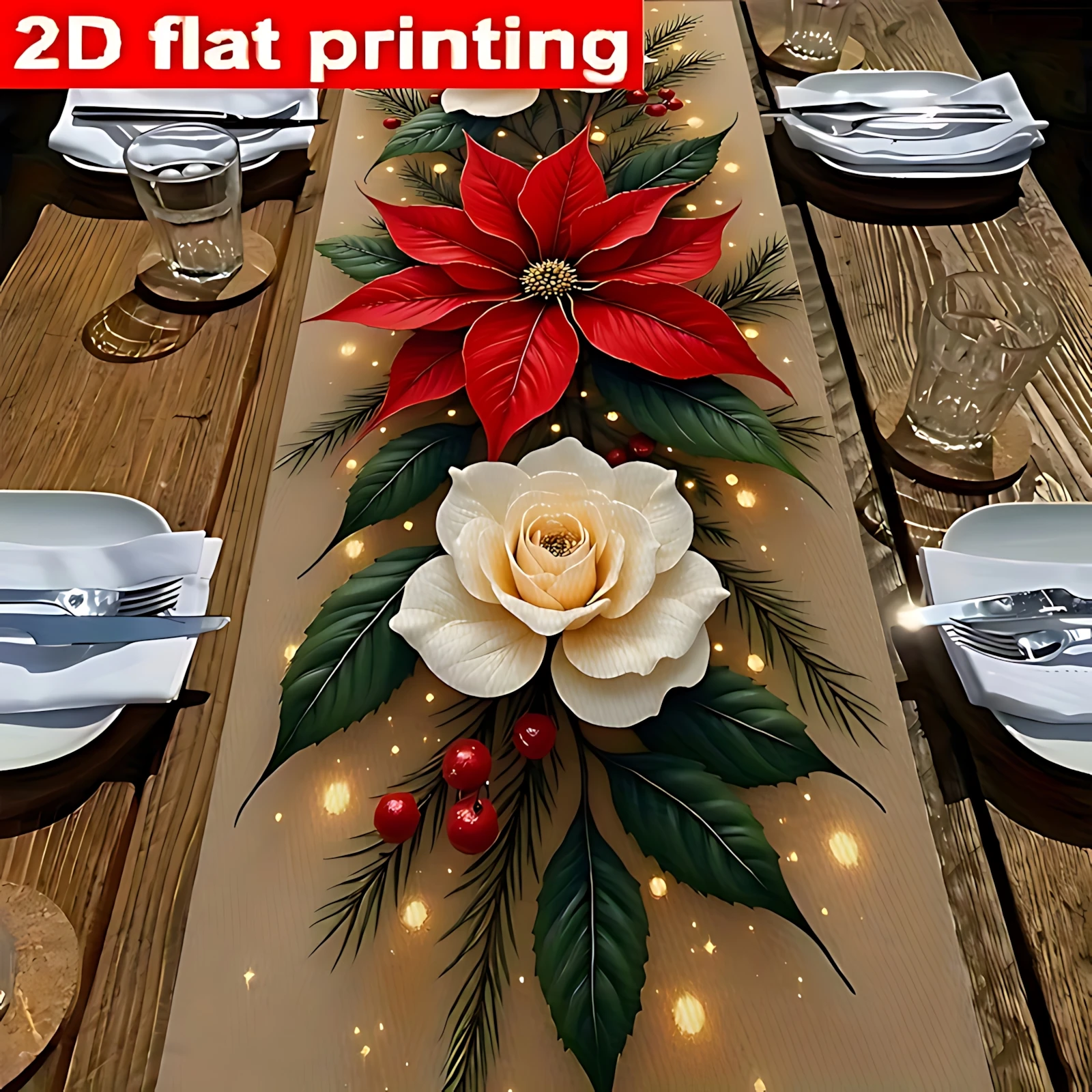 Elegante Runner da Tavola Bian - Embroidery Xmas recensione e prezzo