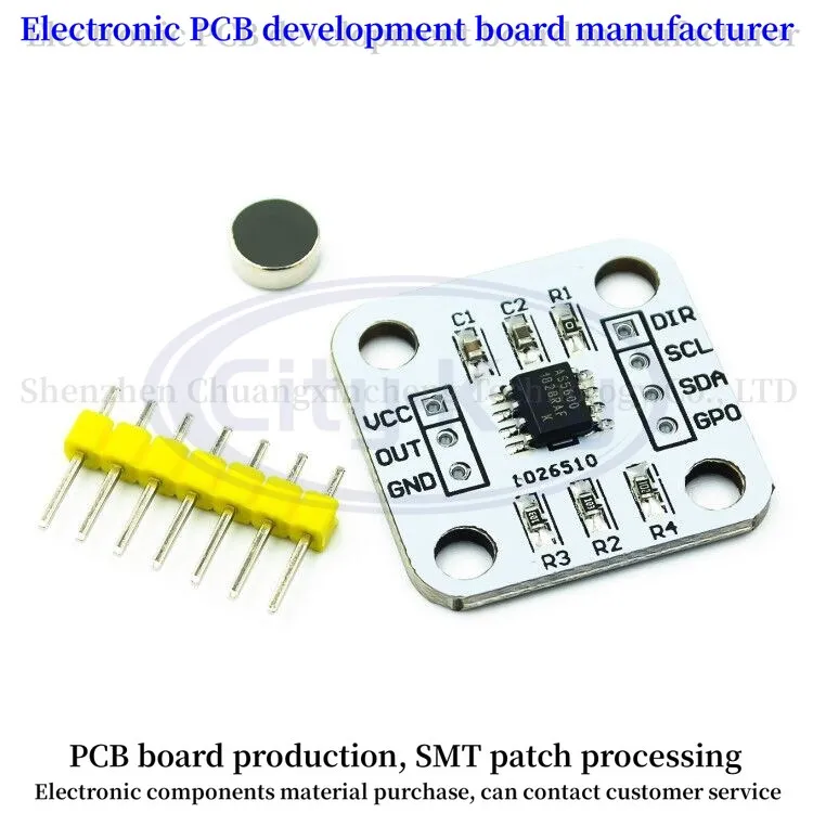 AS5600 magnetic encoder magnetic induction angle measurement sensor module 12bit high precision