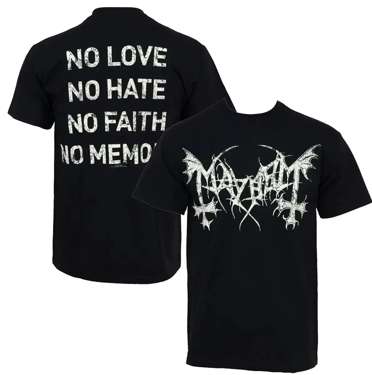 Rock Punk Tops Mayhem Graphic Print Tshirt Vintage Y2k T Shirts Fashion Tops Casual Vintage Brand Tees Streetwear Unisex