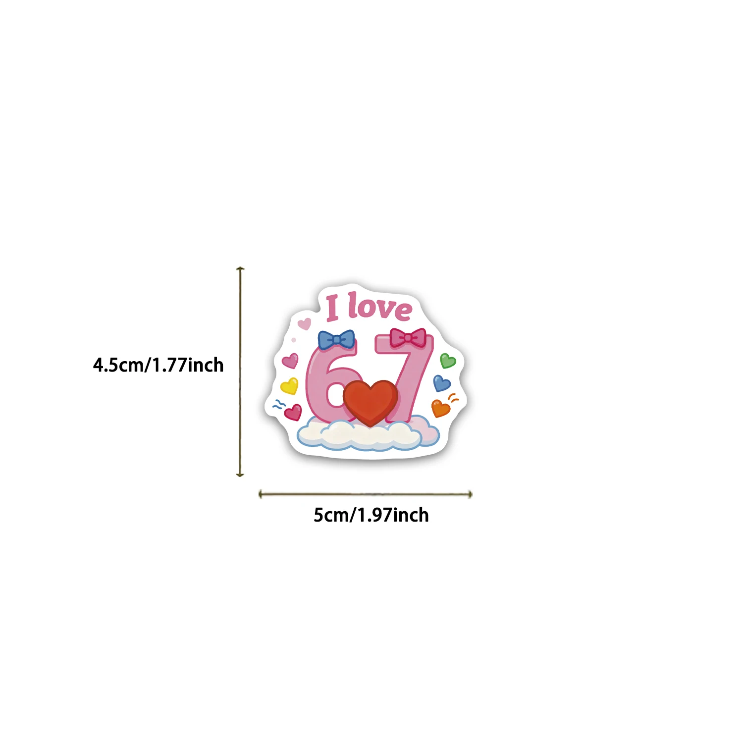 50 SZTUK Naklejek z Numerami Sześć Siedem 6-7 w Stylu Amerykańskich Influencerów Internetowych DIY na Obudowę Telefonu Laptop Kubek na Wodę Komputer Zabawki