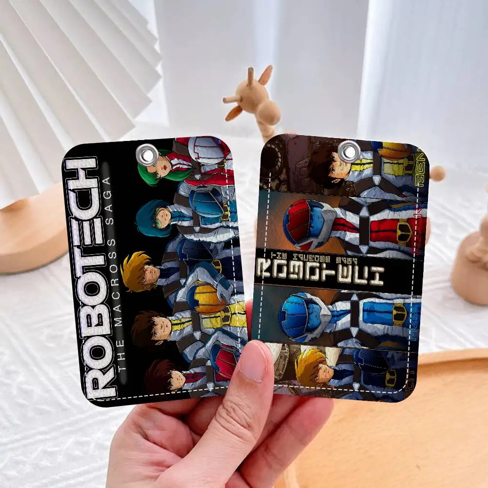 

Cartoon R-Robotech Bank Card,Subway, Bus Card Holder Keychain Key Ring Door Access Tags ID Card Case Keychain Access