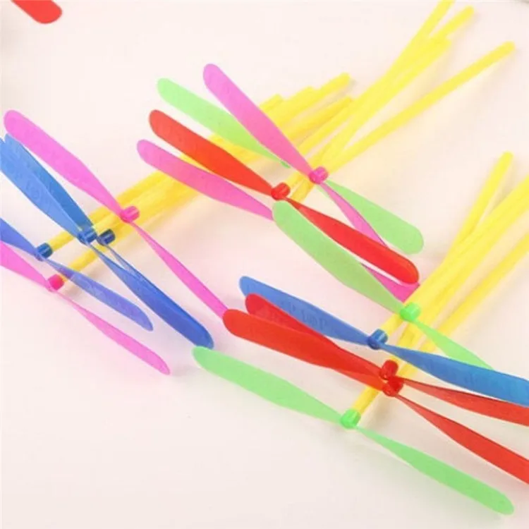 Bamboo Dragonfly Propeller for Baby Kids, Outdoor Toys, Flying Arrows, Birthday Gift, Party Favor, Novelty, Plastic, 10-30Pcs