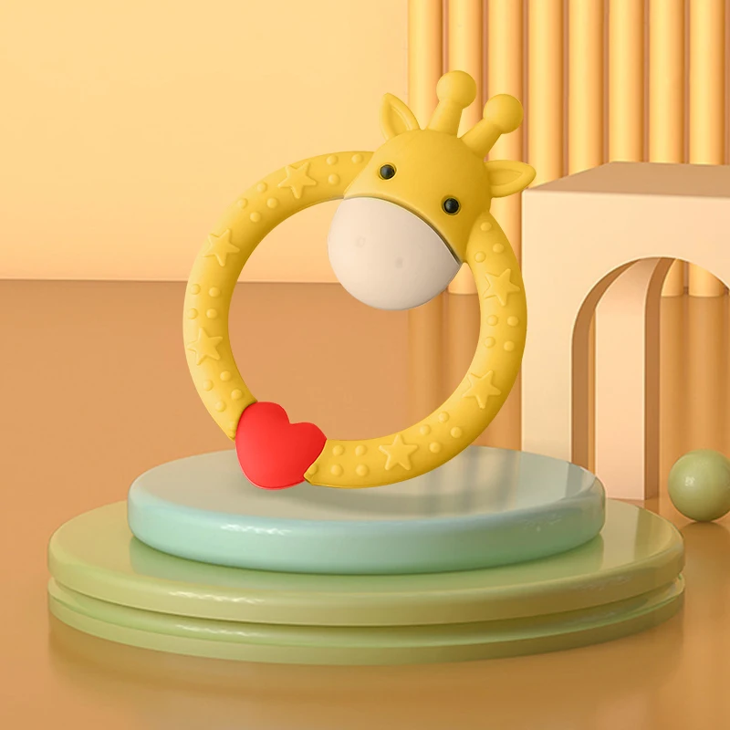 TeWindsor Baby ChFukToy, Jouets pour bébé, Entraînement à la force de préhension, Cerf mignon, Santé du nouveau-né, Molaire, Accessoires, 0 à 12 mois, 1Pc