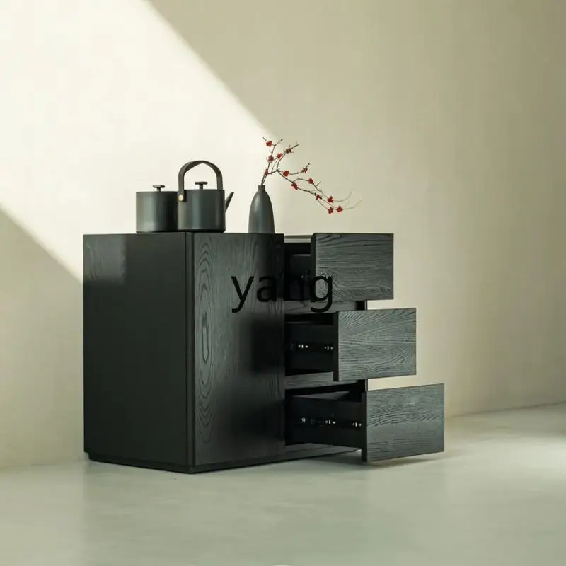 

YHM tea cabinet integrated side solid wood modern simple