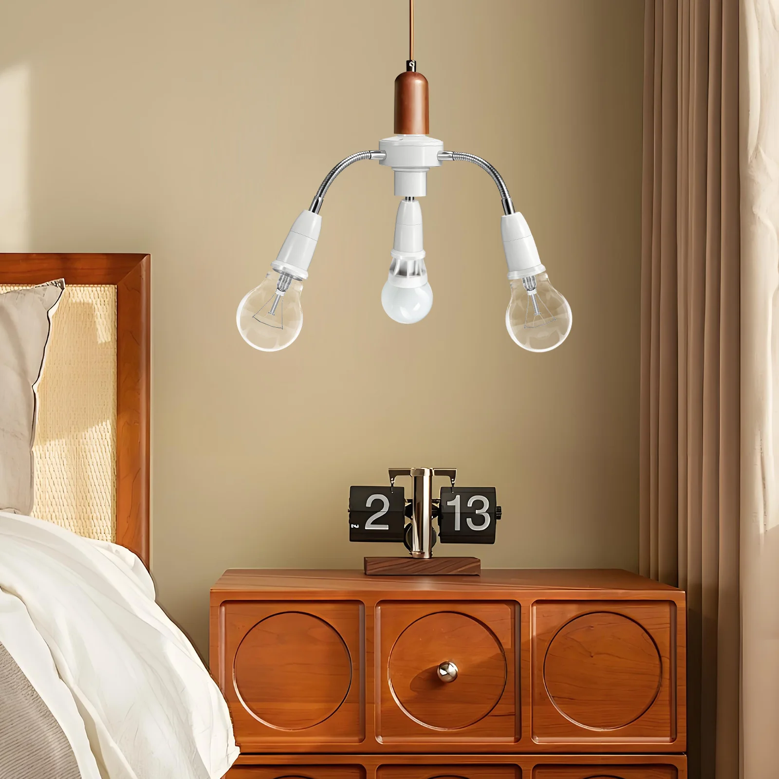 

Multi-Head Flexible Tube Light Socket Adapter E27 to E27 Bulb Holder Converter for LED Lights Extension Rotatable Lamp