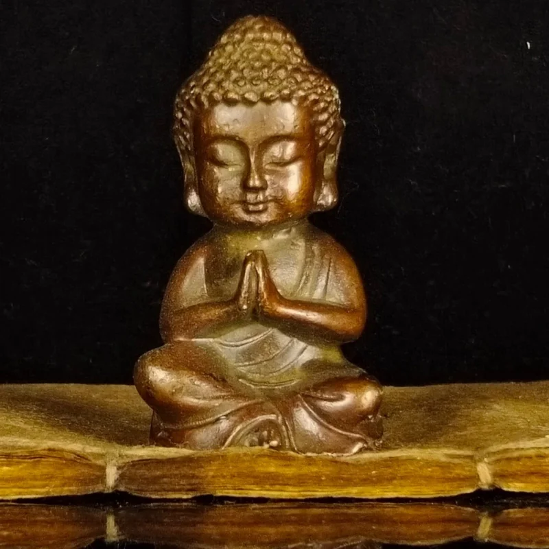 

Antique Bronze Imitation Purple Copper Sakyamuni Buddha Statue Buddha Statue Desktop Tea Ornaments Small Ornaments Decorations