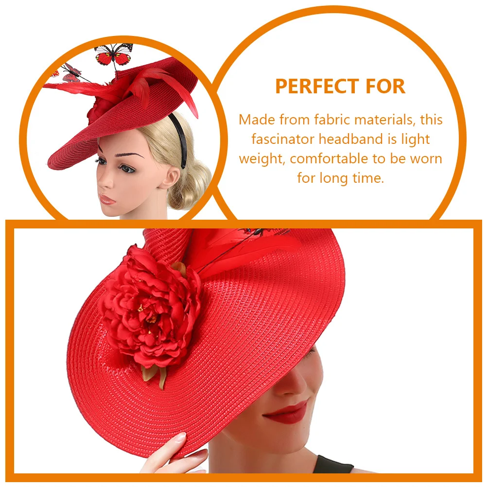 

Fascinator Headband for Women Elegant Banquet Headdress Lightweight Wearable for Wedding Birthday Cosplay Stage