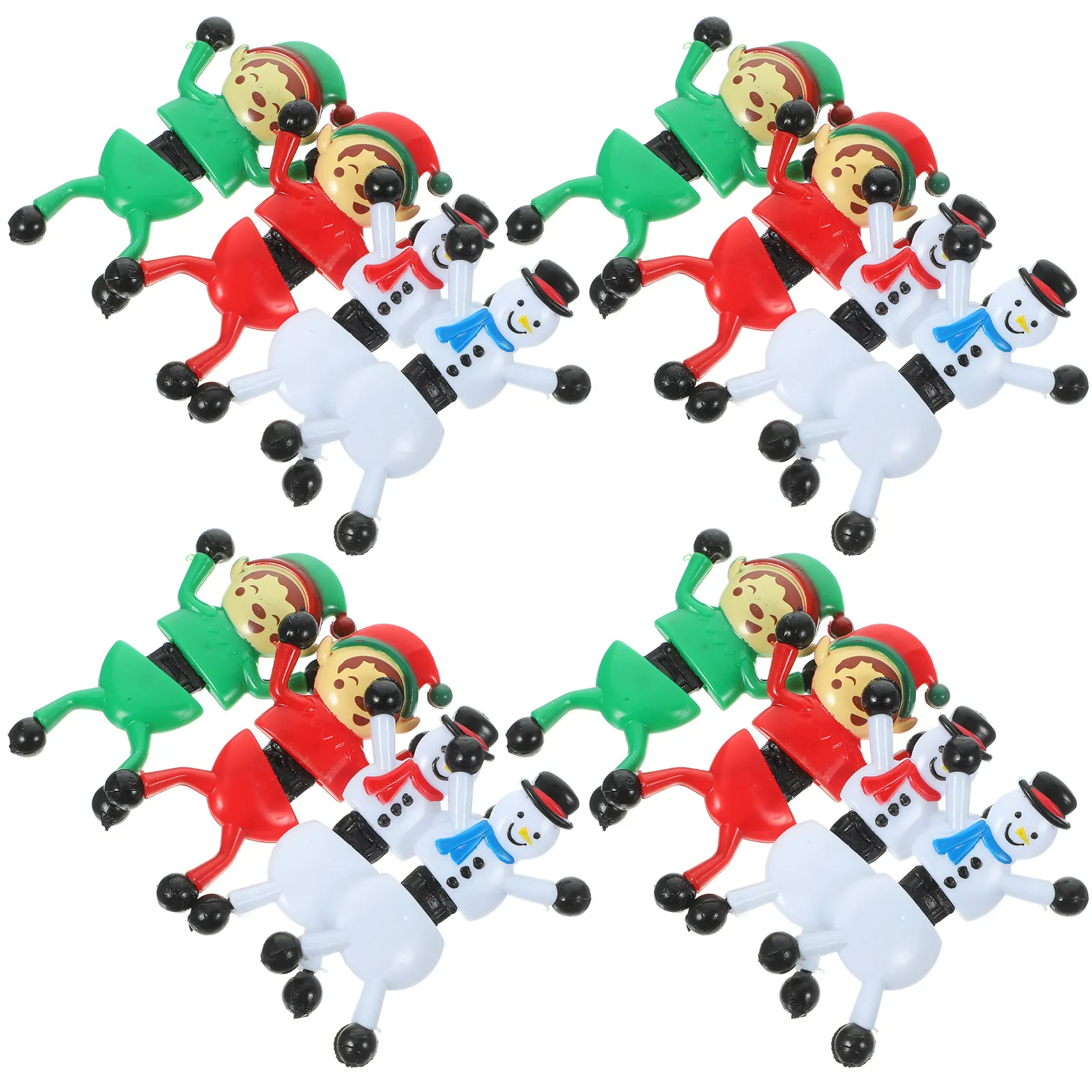 16 Piezas de Juguetes Elásticos y Pegajosos de Navidad para Escalar, Divertidos para Fiestas, Rellenos de Calcetines, Premios, Alivio del Estrés para Niños y Adultos