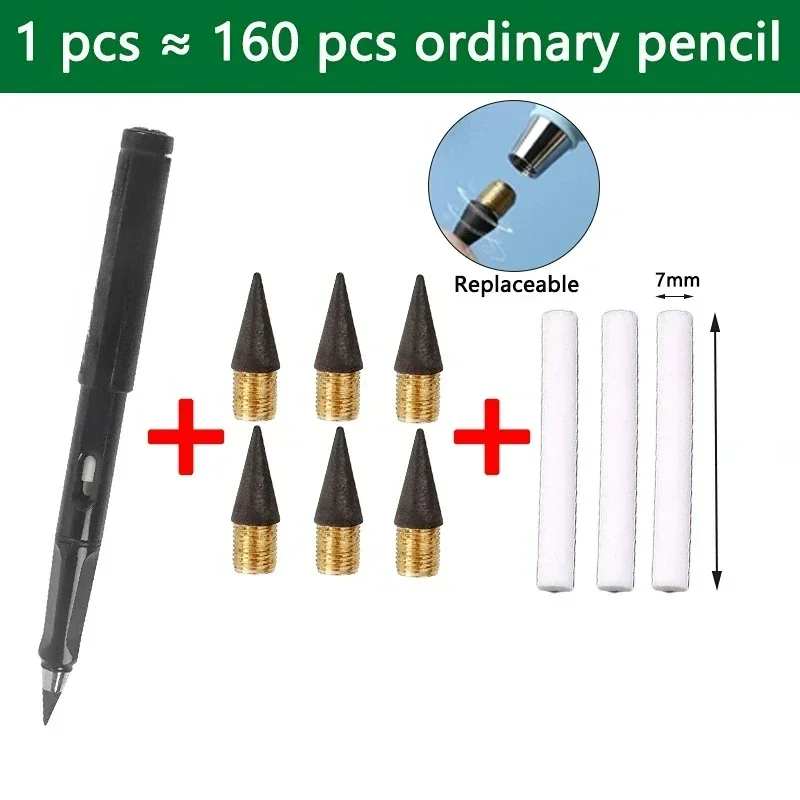 10 Pcs/Set Unlimited Eternal new Pencil No Ink Writing Magic Pencil for Writing Art Sketch Stationery kawaii pen school supplies