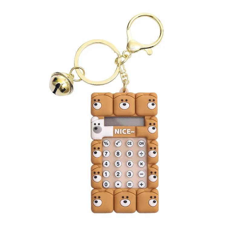 Miniso Llavero con calculadora creativa, colgante de juguete multifuncional, colgante de mochila personalizado