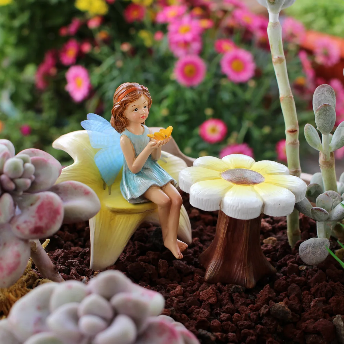 Set of 3 Floral Fairies - Creative Yard Decor for Patio & Balcony
