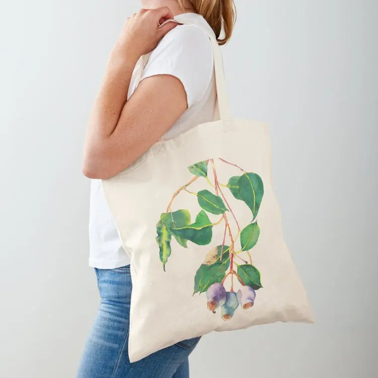 

Eucalyptus branch with gumnuts - watercolour Tote Bag cute tote bag free delivery bags Big bag women large tote