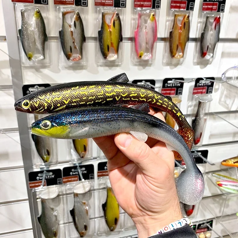 Svartzonk Большой размер Мягкая приманка для рыбалки Dogfish T Tail Stingerrig Свинцовая головка Рыболовные снасти Синьцзянская рыба-собака Поддельная приманка