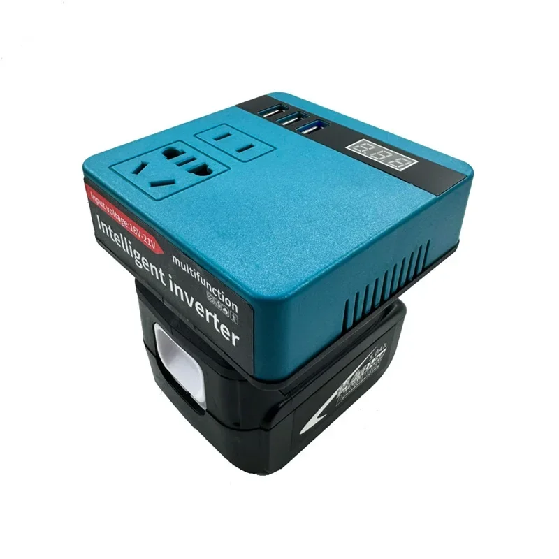 แบตเตอรี่แบบพกพาอินเวอร์เตอร์สําหรับ Makita 18V Li-Ion แบตเตอรี่กลางแจ้งการทํางานอินเวอร์เตอร์ DC 18V to AC 220V Power Station เครื่องกําเนิดไฟฟ้า