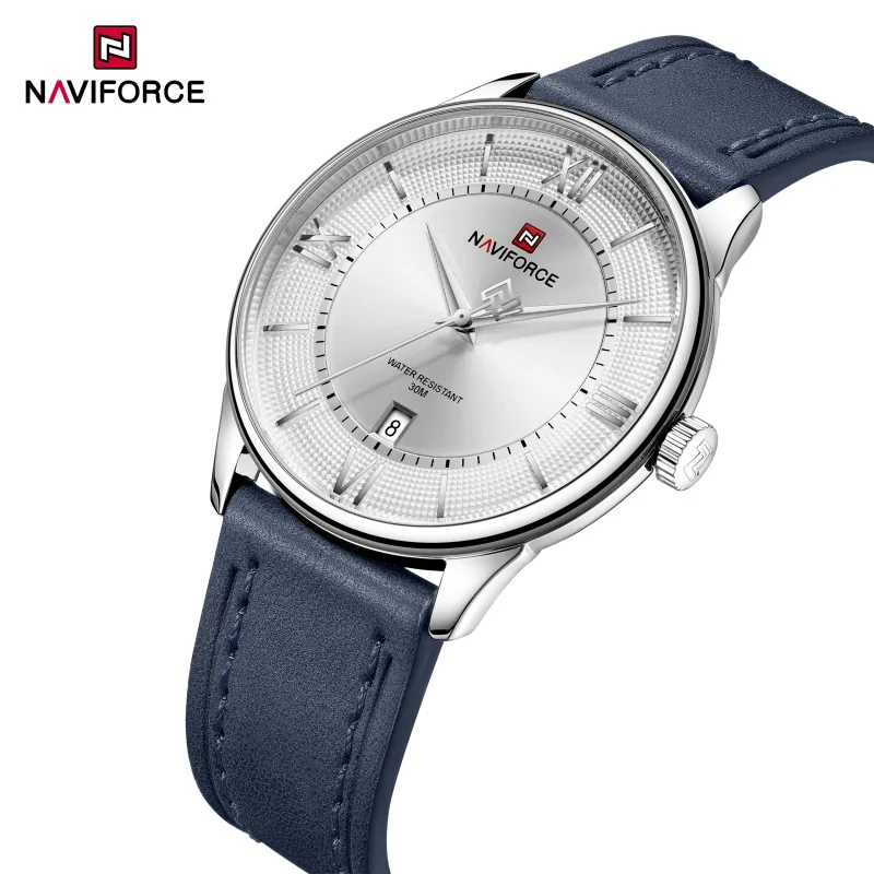 NAVIFORCE Origrial Watch for Men Calendar Leather Band Luxury Quartz Wristwatch Fashion Waterproof Clock Relogio Masculino 2025