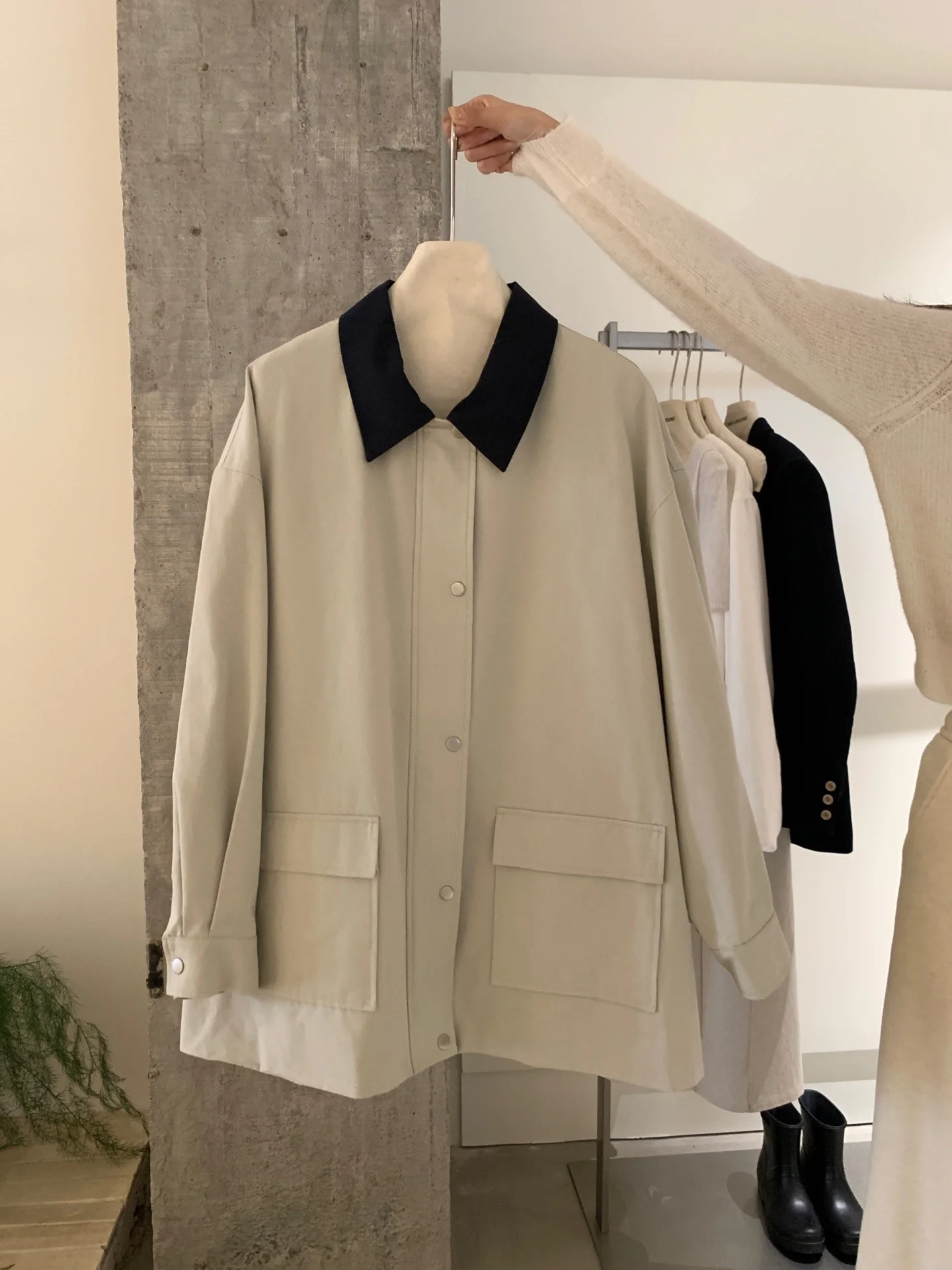 Nieuwe lente herfst damesjas Casual chique middellange reversjas Trenchcoat