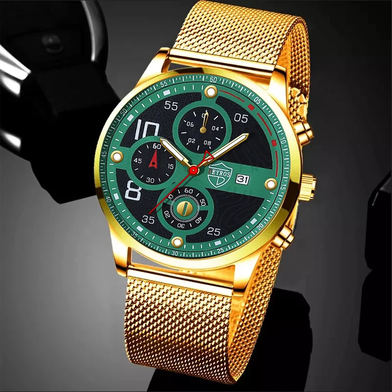 

Mens Sports Luxury Watches Men Business Stainless Steel Quartz Wristwatch Luminous Clock New Fashion Man Casual Leather Watch