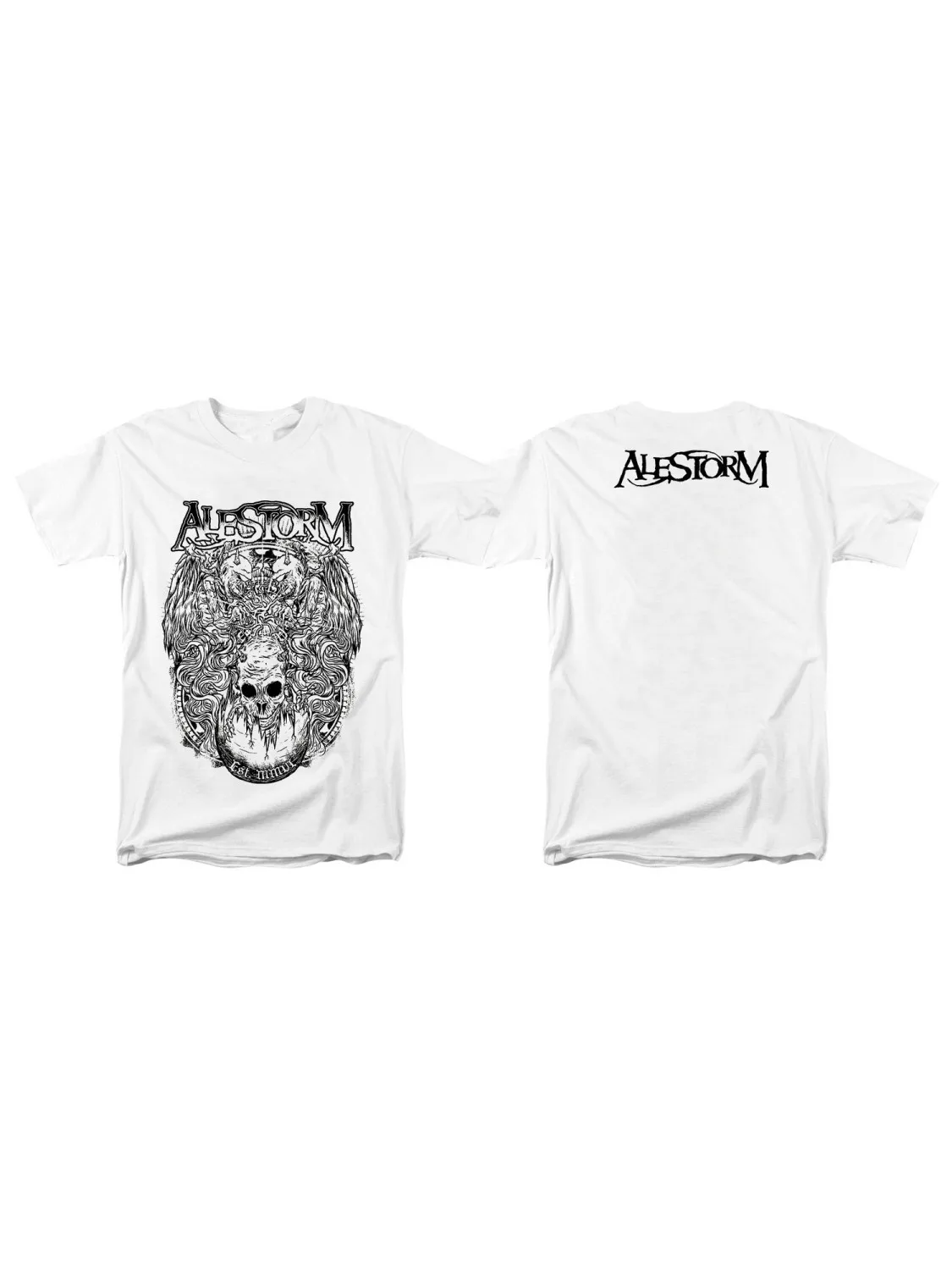 Alestorm Dead Core Metal Viking Pirate Pure Cotton White Vintage Short-Sleeved T-shirt