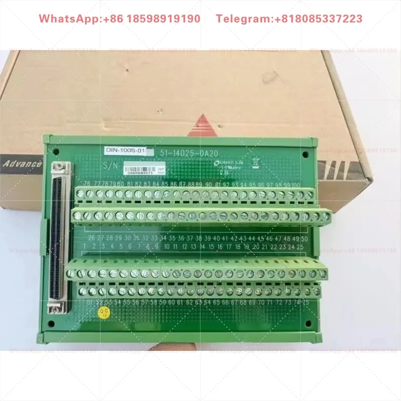 second-hand   Control card DIN-100S-01 IO card wiring terminal board 4-axis motion control card wiring board