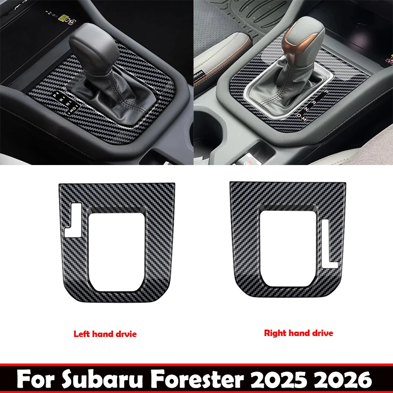 LHD RHD For Subaru Forester 2025 2026 ABS black Center Console Gear Shift Panel Cover trim Gear Head Knob Interior Accessories