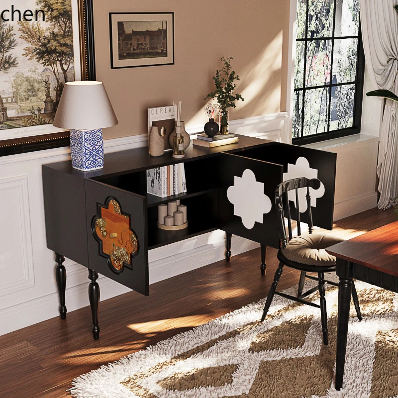 Storage Living Room Bedroom Kitchen Storage Solid Wood Household Entrance Cabinet
