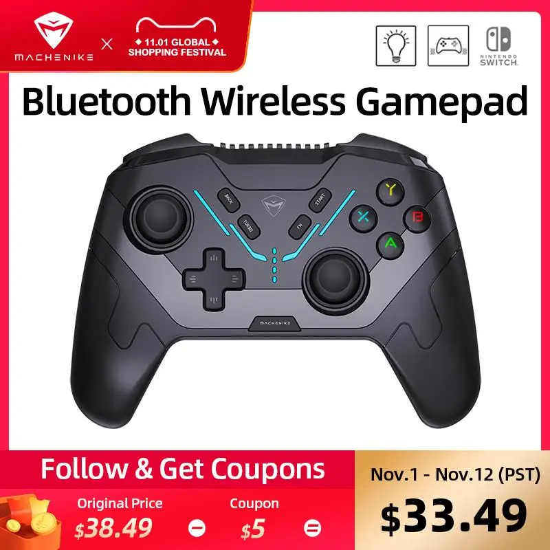 Top Machenike HG510W Bluetooth Game Controller Wireless Gamepad applies to Nintendo Switch Apple Arcade MFi Games Android Phone