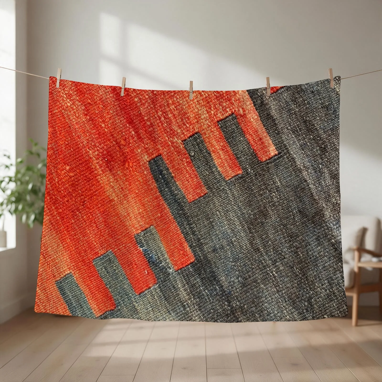 Vintage Decorative Kilim, Navaho Weave, Woven Aztec Textile Throw Blanket halloween Sleeping Bag Furry warm winter Blankets