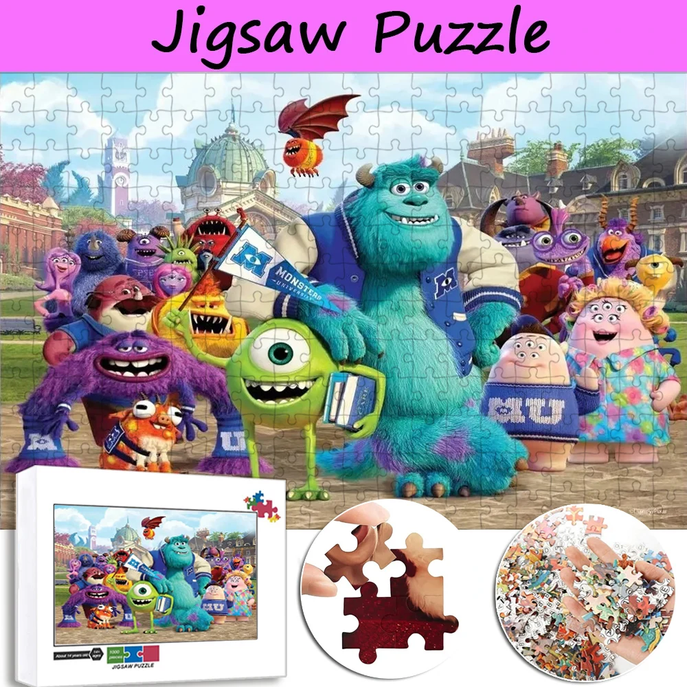 

Университет Монстров головоломка Disney Pixar анимация 300/500/1000 шт. деревянные головоломки взрослые детские декомпрессионные игрушки