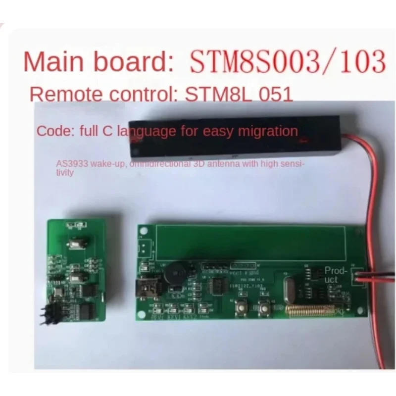 

PKE Development Board, Car Keyless System, AS3933 Smart Key Development Board
