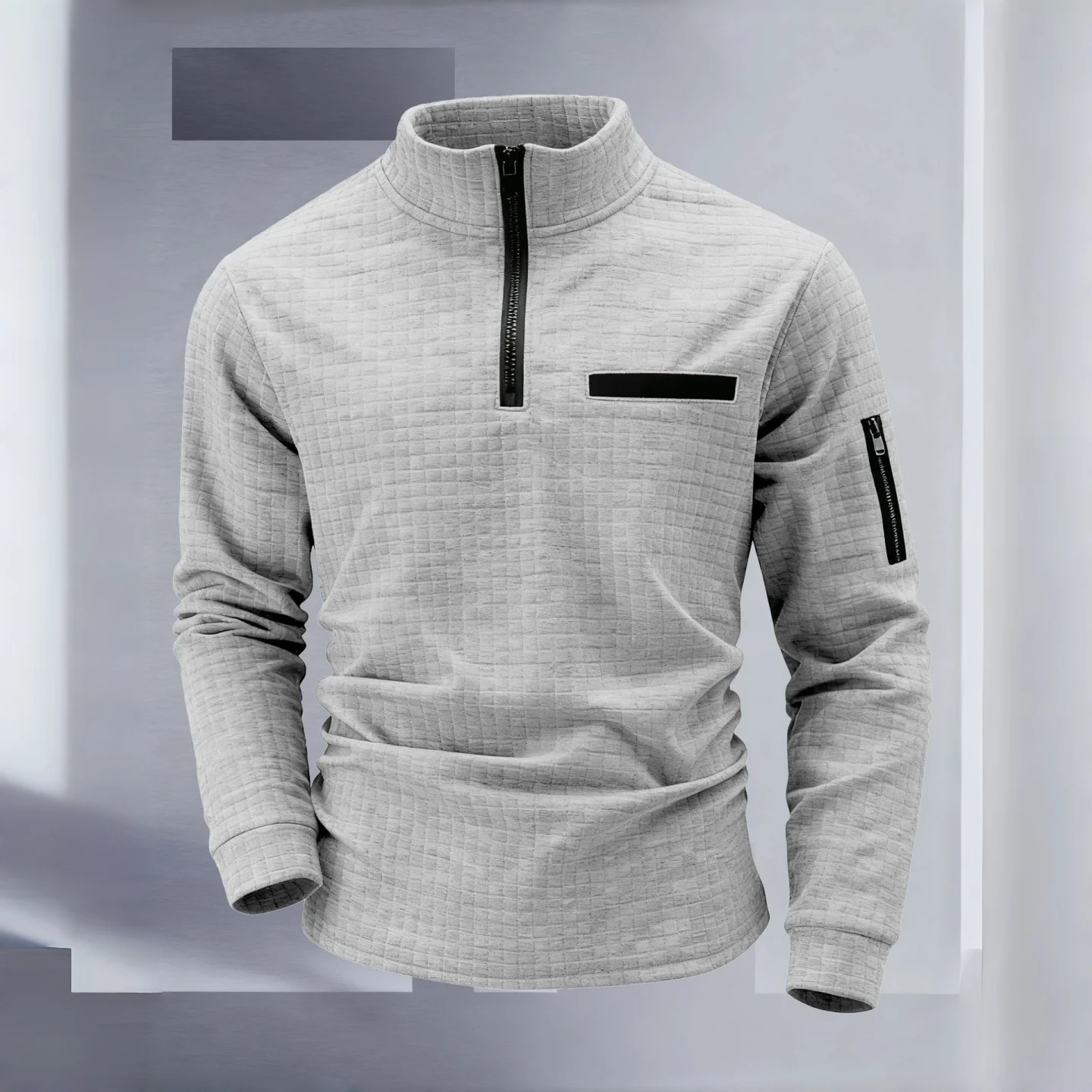 POLO décontracté à carreaux pour hommes, pull à manches longues, de haute qualité, à la mode, ample, Sport de rue, printemps automne