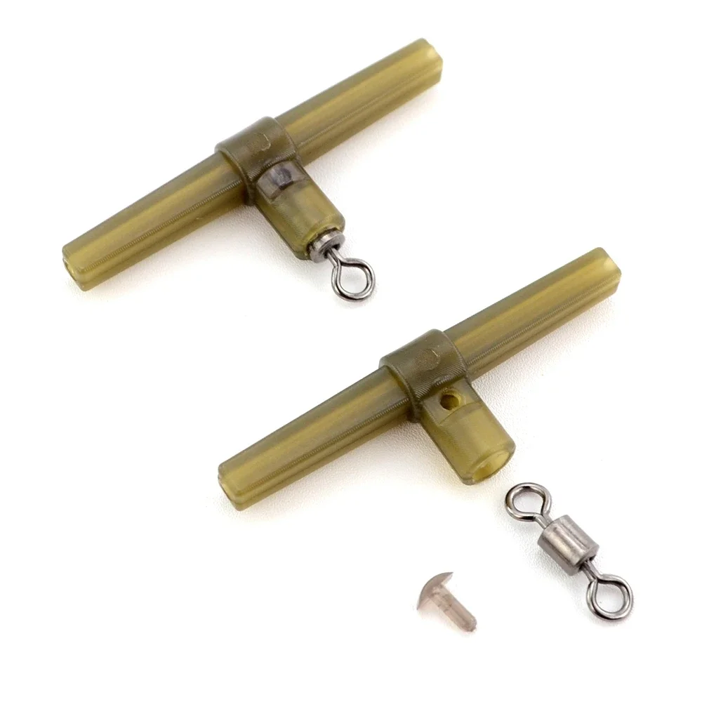 10x Carp Fishing Anti Tangle Sleeve Rubber Change Swivel Tail Rubber for Leader Line Hair Rig Tackle Fishing Accessories
