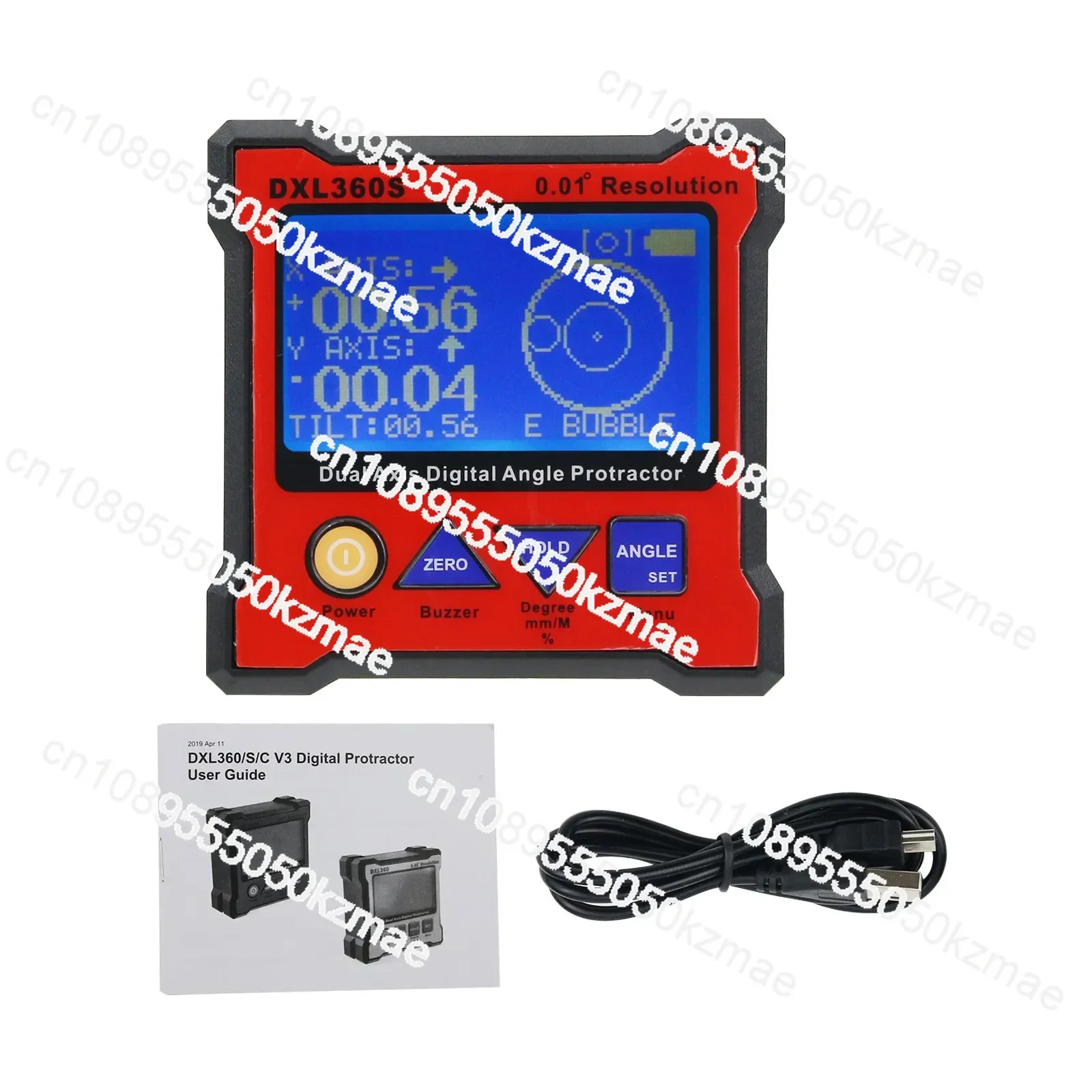 

IN STOCK Hot Sell DXL360S Dual Axis Digital Angle Protractor Magnetic Micro Inclinometer Angle Positioner with 0.01 ° Resolution