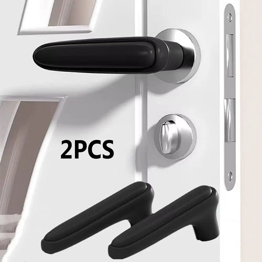 

2PCS Living Room Safety Static-free Household Silicone Handle Sleeve Wall Protector Door Knob Cover