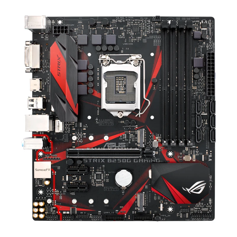 Imagem -04 - Placa-mãe Gaming Asus-rog Strix B250g Suporta Core I37100 I56400 I5-7600 I7-7700 Pentium G4600 Cpu Intel B250 x Ddr4 64gb