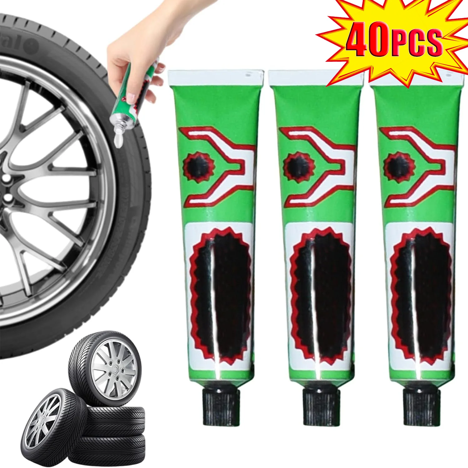 

5-40 шт., клей для ремонта шин, автомобиль, мотоцикл, велосипед, ремонт колес, внутренняя трубка, прокол, резиновый клей, инструменты, автоаксессуары