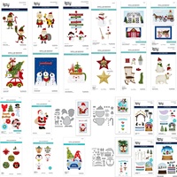 Snowman Santa Christmas Horse-Drawn Metal Cutting Dies for DIY Make Card Scrapbook Embossed Paper Album Craft Supplies Template