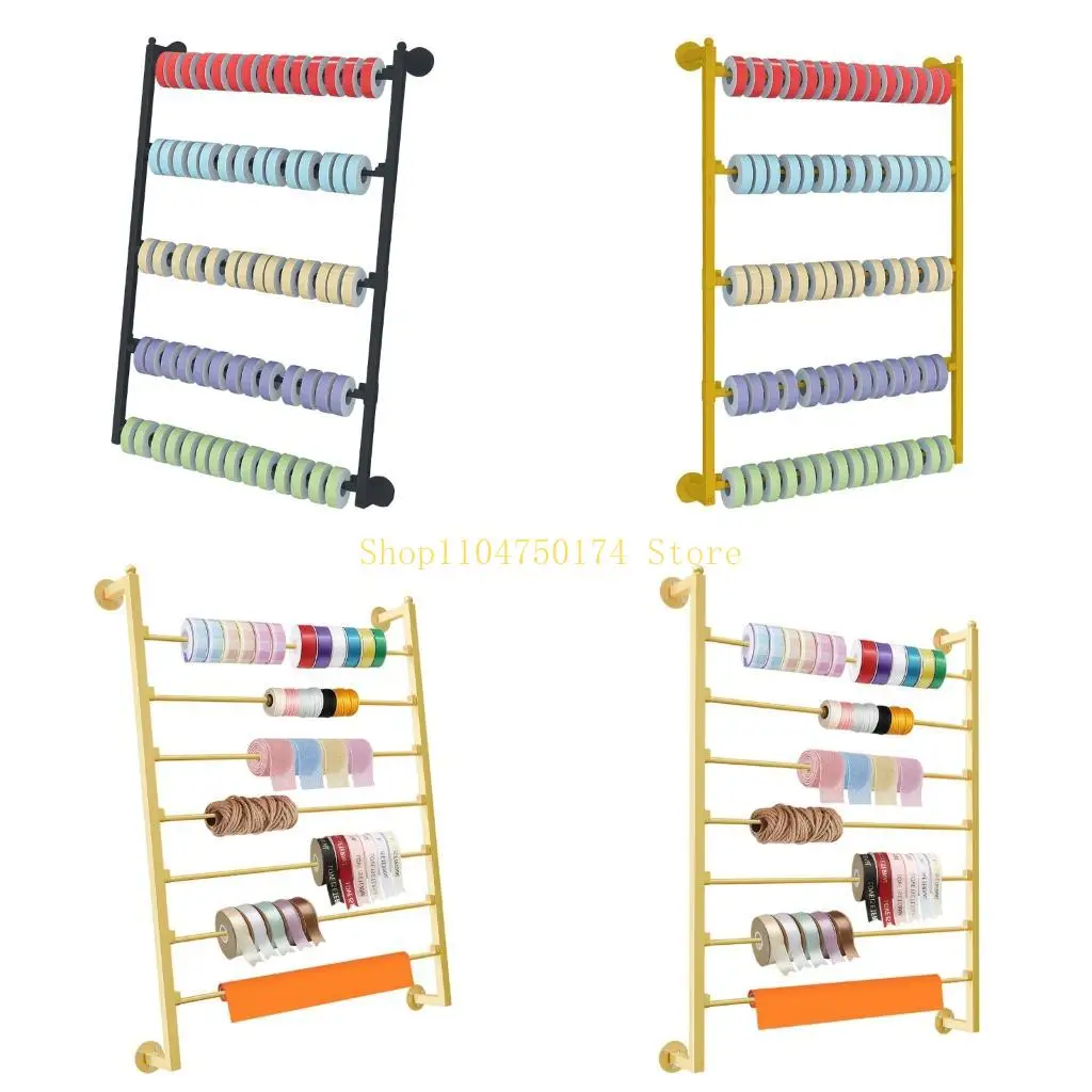 

Wall Mounted Ribbon Carbon Steel Wrapping Paper Storage Rack For Craft Room And Gift Wrapping Station top sale