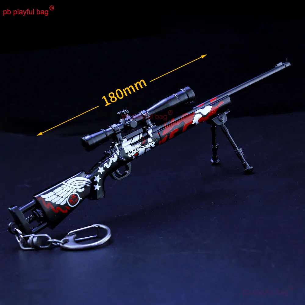 18cm M24 Karabin Snajperski Model Broni Figurki Akcji Metalowy Mini Zabawka Pistolet Brelok Dzieci Prezenty Świąteczne Ozdoby Rękodzieło ZG393