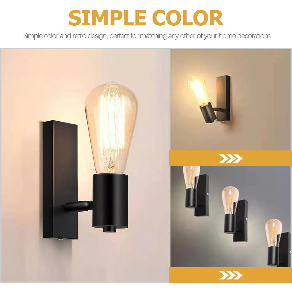 

Retro Iron For Living Room Bedroom Staircase Hallway Decor Sconce Wall Mounted Light Lighting Wall Light Fixtures