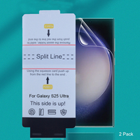 2 Pack Front Hydrogel Film for Galaxy S25 Ultra S25 Plus+S25U Soft TPU Screen Protector Case Friendly Free Install Tools