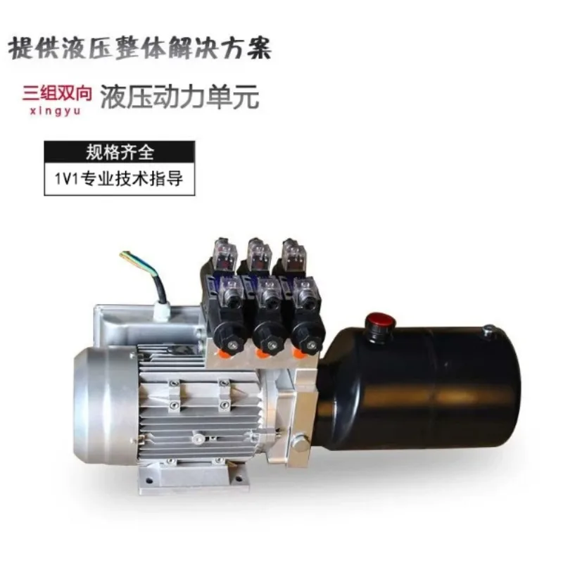 220V Mini Two-Way Hydraulic Power Unit Pump Station for Electric Lifting Platform Cylinder System