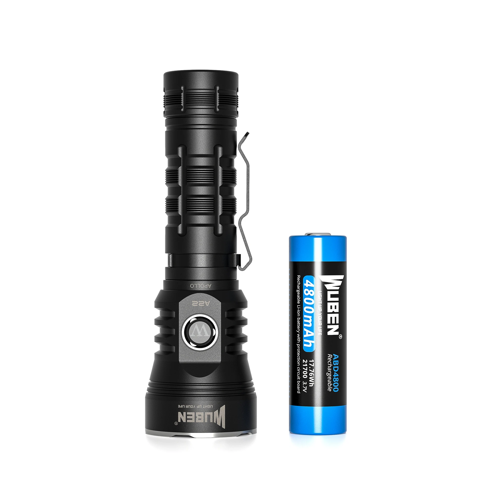 WUBEN A22 4500 Lumen Rechargeable High Power Flashlight 9 Modes for Hiking Camping