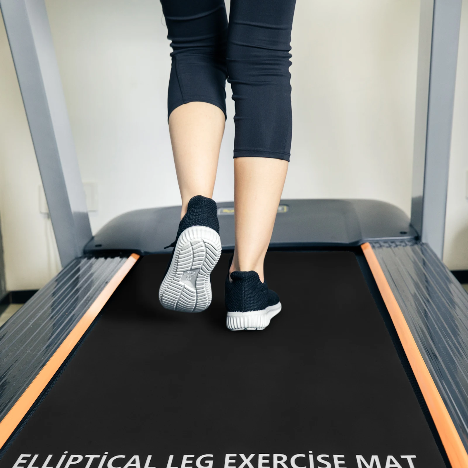 

Black Treadmills Pad Shock-Absorbing Pu Mat Non-Slip Floor Protector For Home Gym Noise-Reducing Vibration Dampener