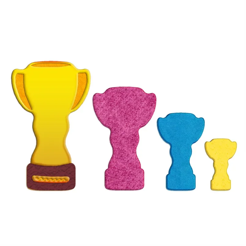 Four Specification Cartoon Sports Prizes Championship Trophy,Plastic Mold,Cake Fondant Tools,Cookie Sushi and Fruits Cutters