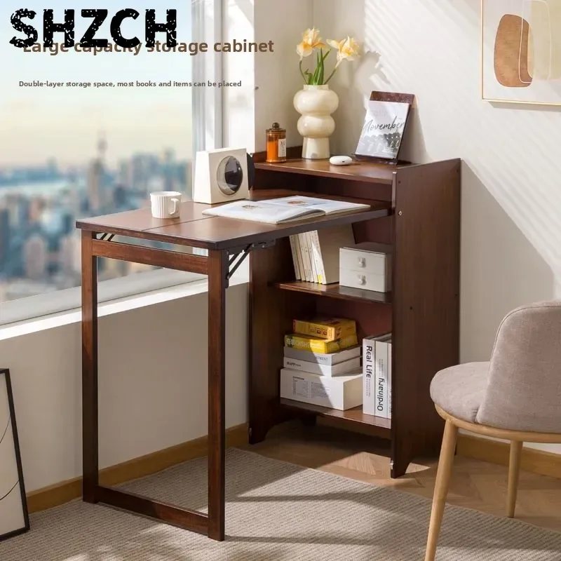 Folding Desk, Bookcase, Integrated Household Small Apartment, Multi-functional Computer Table, Worktable,  Simple Dining Table