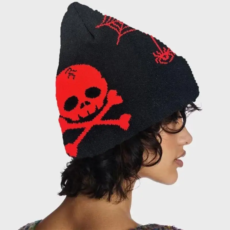 652F Halloween Adult Beanie Hat Elastic Windproof Hat Ear Protector Hat Warm Winter Adult Cycling Skiing Supplies