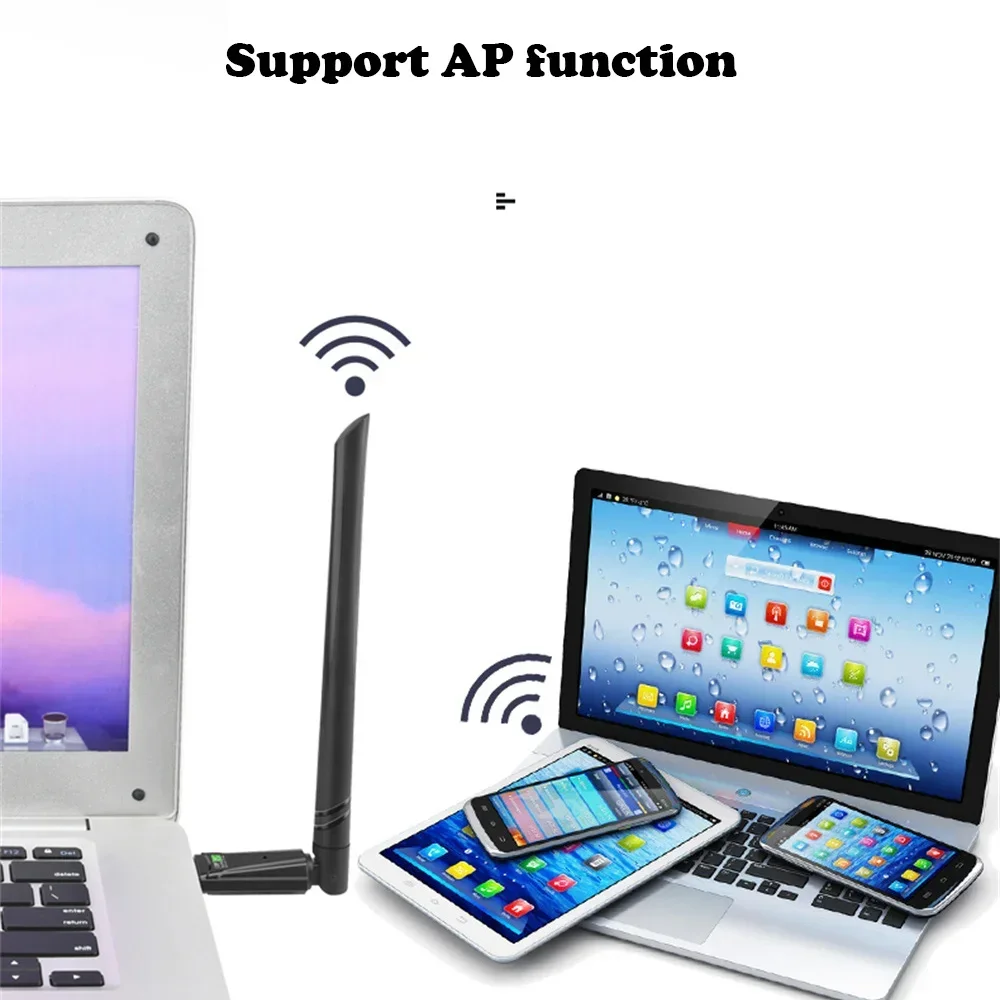 WiFi6 USB Adapter AX900 Bluetooth 5.3 Dual band 900Mbps Wireless Network Card Wifi Antenna Dongle Free Drive For PC Win10 11