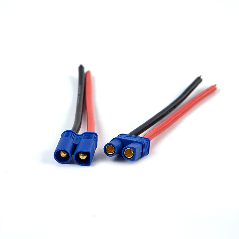 1 Uds EC2/EC3/EC5 conector macho hembra Cable de silicona RC Lipo batería